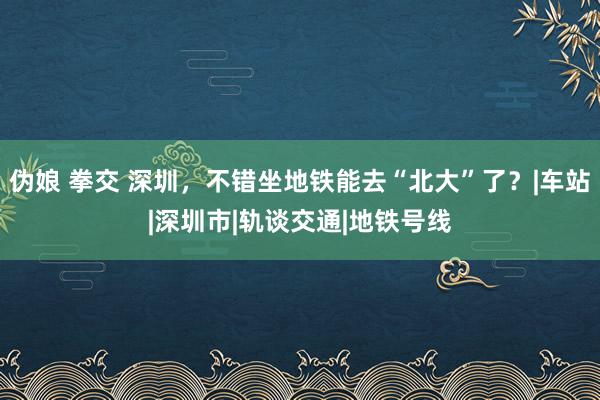 伪娘 拳交 深圳，不错坐地铁能去“北大”了？|车站|深圳市|轨谈交通|地铁号线