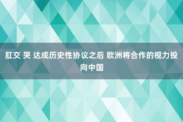 肛交 哭 达成历史性协议之后 欧洲将合作的视力投向中国